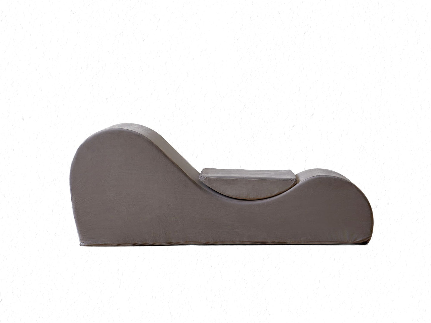 Solace Yoga Chaise Lounge Chair for Stretching, Relaxation & Exercise, Ergonomic Design with Soft Yet Firm High-Density Foam Core, Removable Machine-Washable Cover, Grey