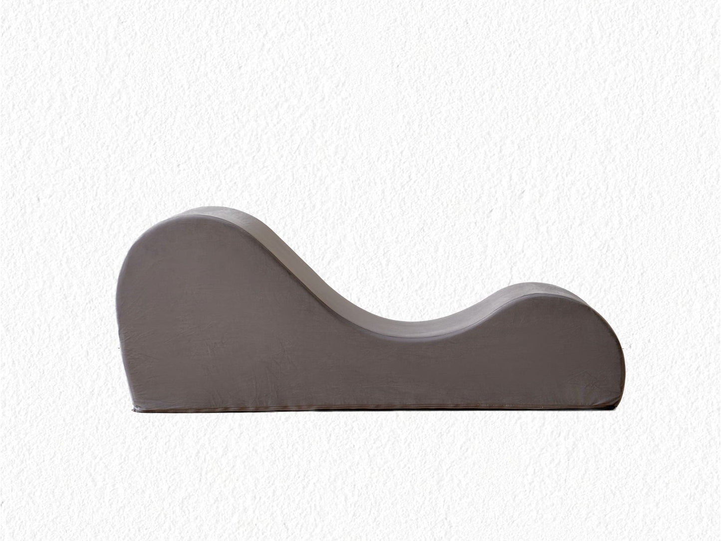 Solace Yoga Chaise Lounge Chair for Stretching, Relaxation & Exercise, Ergonomic Design with Soft Yet Firm High-Density Foam Core, Removable Machine-Washable Cover, Grey