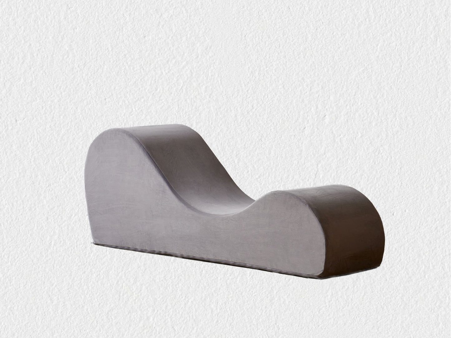 Solace Yoga Chaise Lounge Chair for Stretching, Relaxation & Exercise, Ergonomic Design with Soft Yet Firm High-Density Foam Core, Removable Machine-Washable Cover, Grey