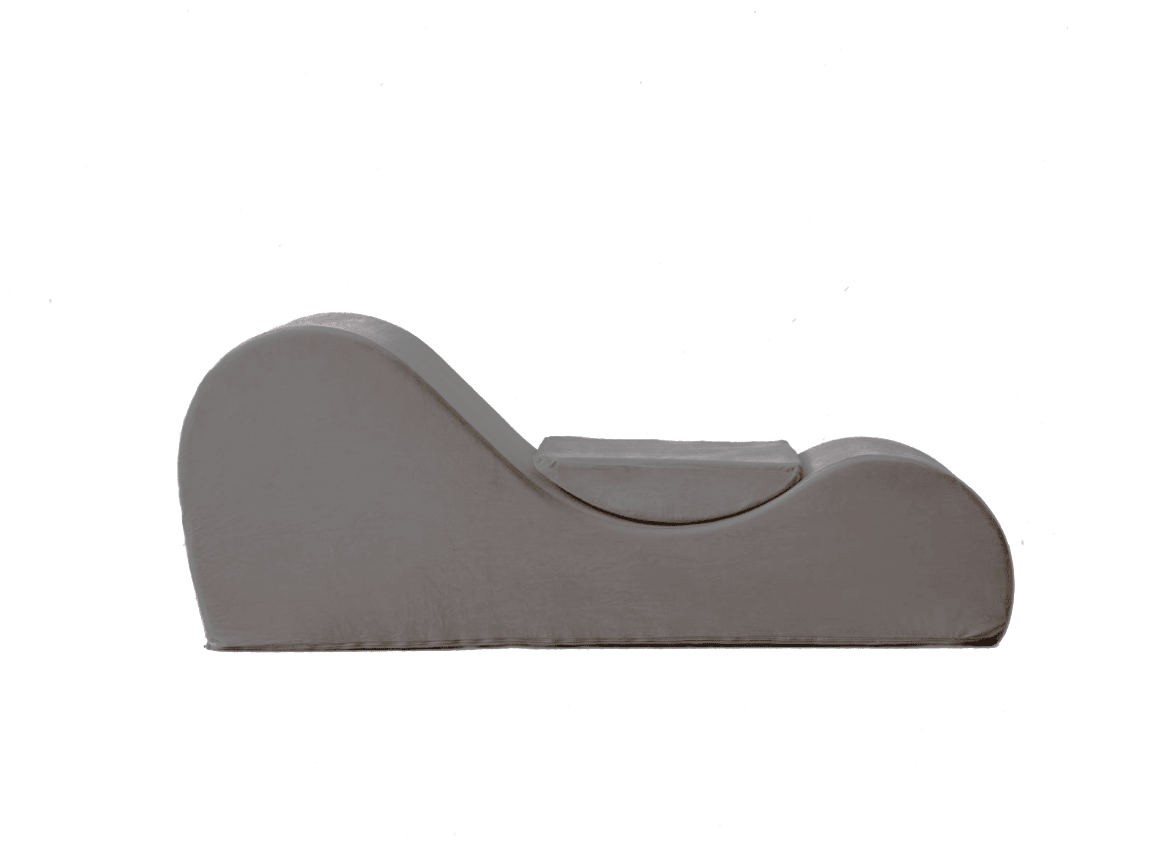 Solace Yoga Chaise Lounge Chair for Stretching, Relaxation & Exercise, Ergonomic Design with Soft Yet Firm High-Density Foam Core, Removable Machine-Washable Cover, Grey